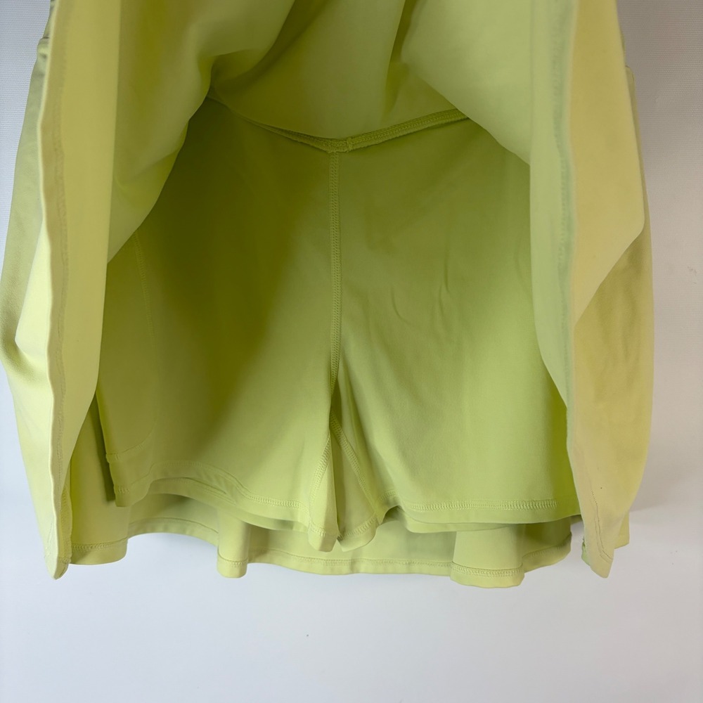 Fabletics Skort Womens XXL/1X Lime Green Crossover Waist Pockets - Picture 2 of 9